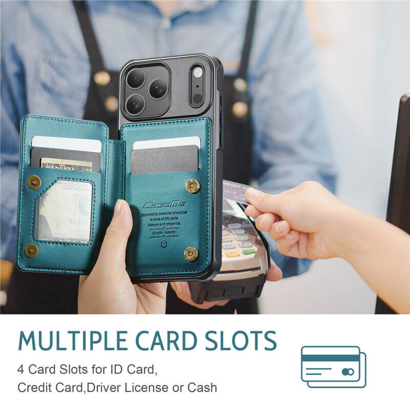 CaseMe iPhone 17 Pro RFID Blocking Card Holder Case