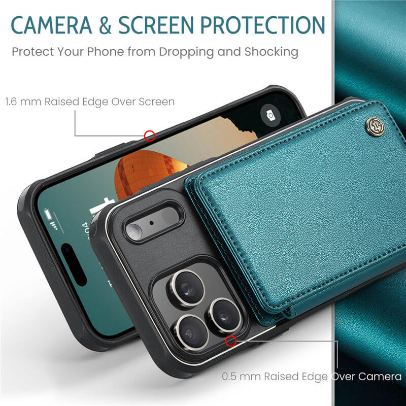 CaseMe iPhone 17 Pro RFID Blocking Card Holder Case