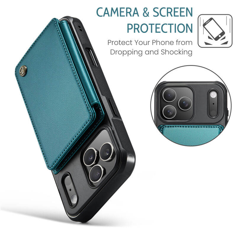CaseMe iPhone 17 Pro RFID Blocking Card Holder Case