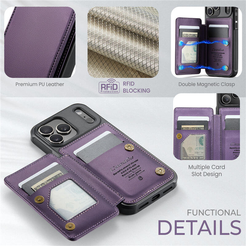 CaseMe iPhone 18 Pro Max RFID Blocking Card Holder Case