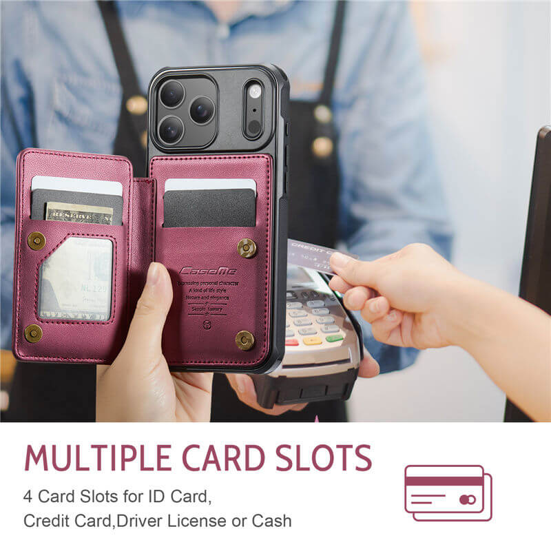 CaseMe iPhone 17 Pro RFID Blocking Card Holder Case