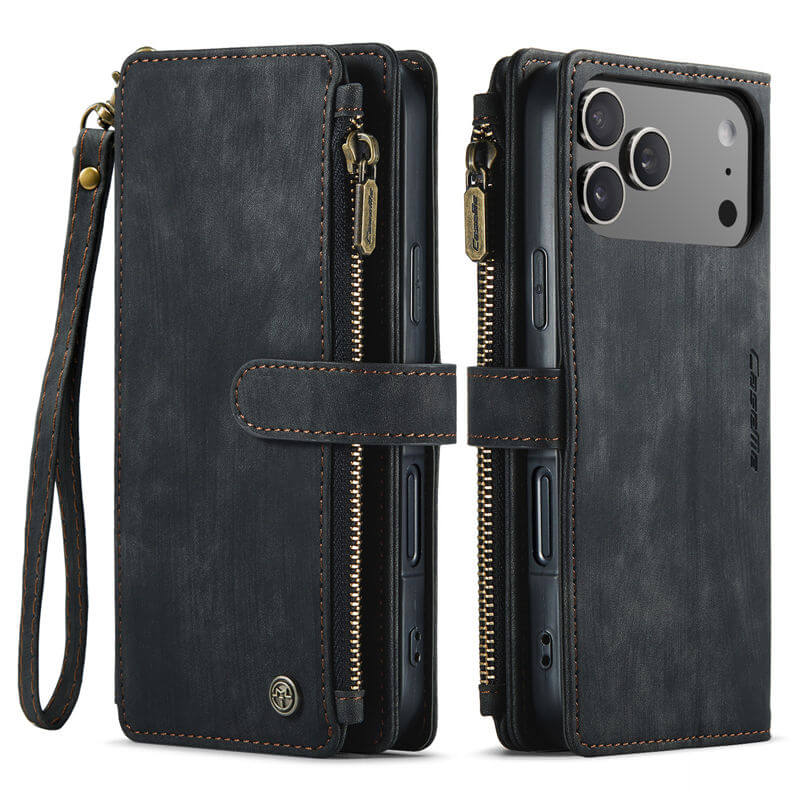 CaseMe iPhone 17 Pro Wallet Case with Wrist Strap