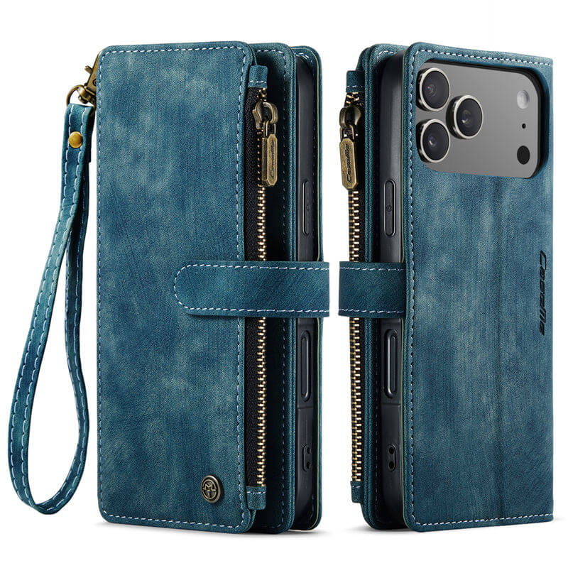 CaseMe iPhone 17 Pro Wallet Case with Wrist Strap