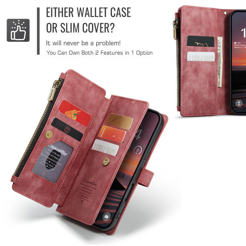 CaseMe iPhone 17 Pro Wallet Case with Wrist Strap