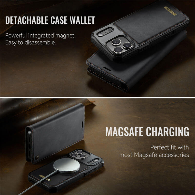 CaseMe iPhone 17 Pro 2-in-1 Magnetic Wallet Case