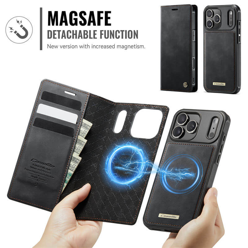 CaseMe iPhone 17 Pro 2-in-1 Magnetic Wallet Case