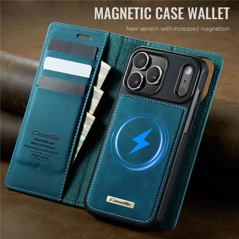 CaseMe iPhone 17 Pro Max 2-in-1 Magnetic Wallet Case