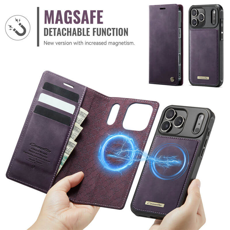 CaseMe iPhone 17 Pro Max 2-in-1 Magnetic Wallet Case