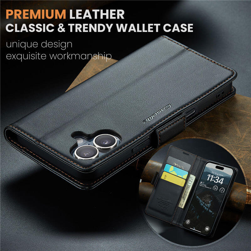 CaseMe iPhone 17 Wallet RFID Blocking Case