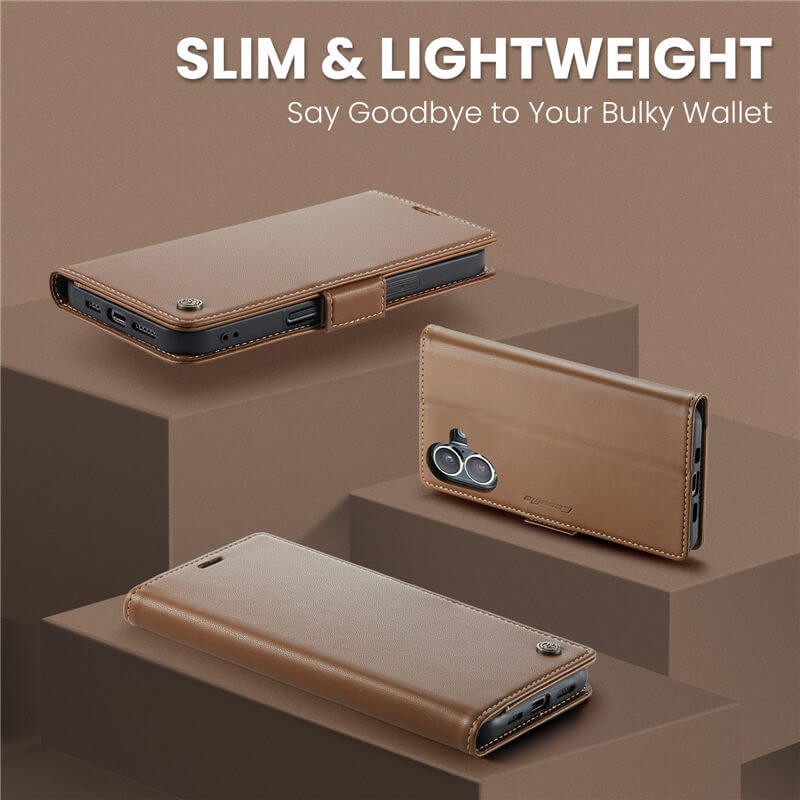 CaseMe iPhone 17 Wallet RFID Blocking Case