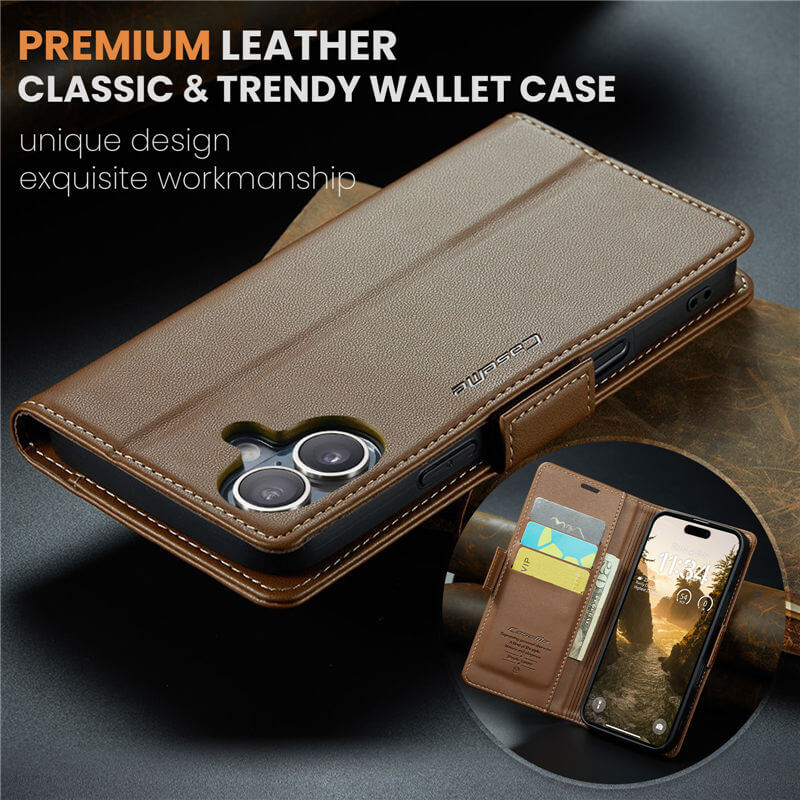 CaseMe iPhone 17 Wallet RFID Blocking Case