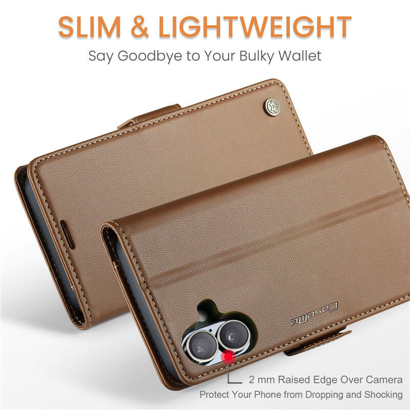 CaseMe iPhone 17 Wallet RFID Blocking Case
