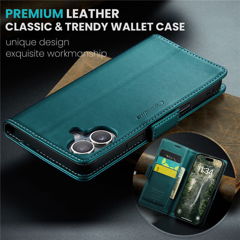 CaseMe iPhone 17 Wallet RFID Blocking Case