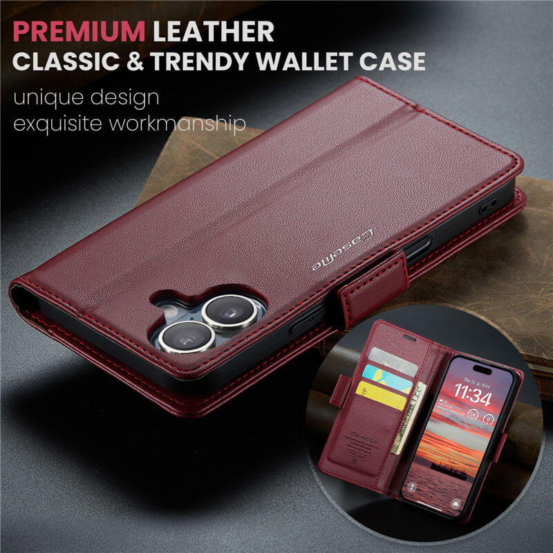 CaseMe iPhone 17 Wallet RFID Blocking Case