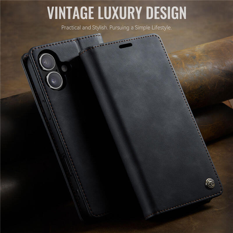 CaseMe iPhone 17 Magnetic Wallet Case with RFID Blocking