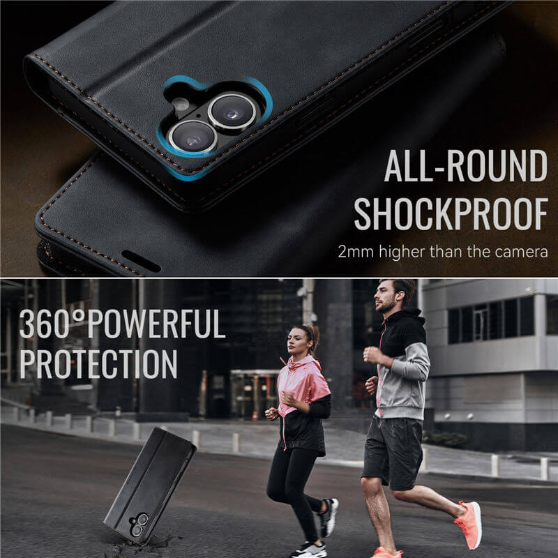 CaseMe iPhone 17 Magnetic Wallet Case with RFID Blocking