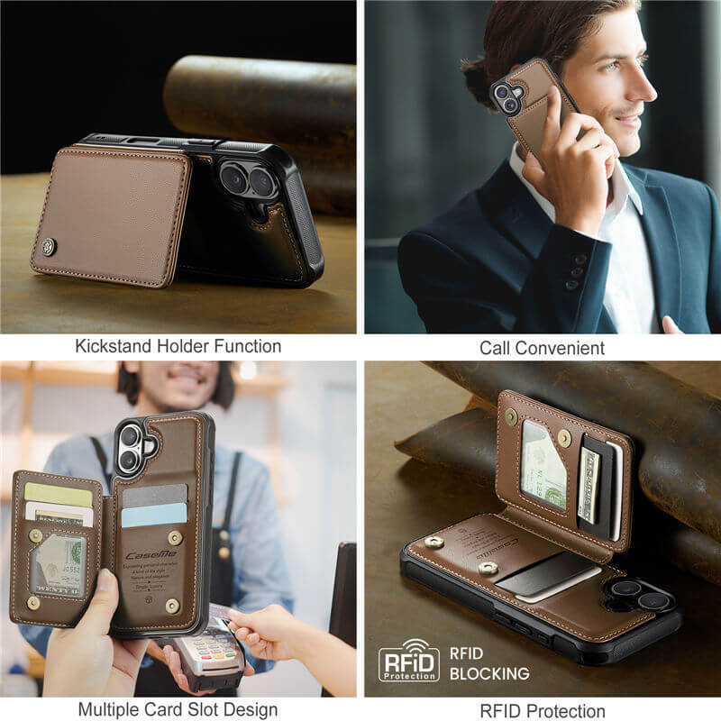 CaseMe iPhone 17 Pro Max RFID Blocking Card Holder Case