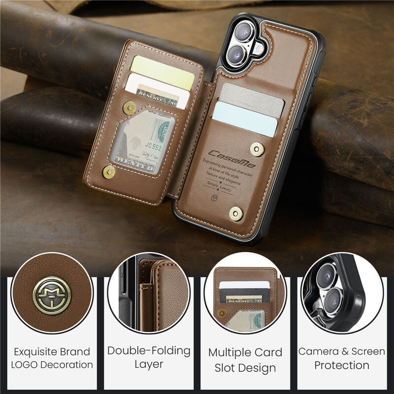 CaseMe iPhone 17 Pro Max RFID Blocking Card Holder Case
