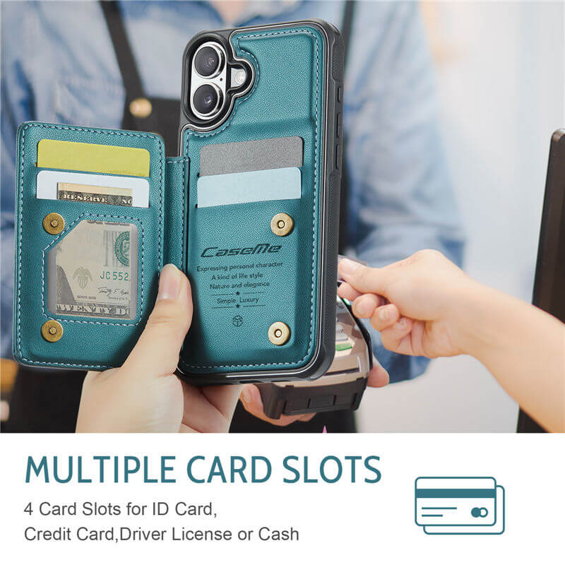 CaseMe iPhone 17 Pro RFID Blocking Card Holder Case