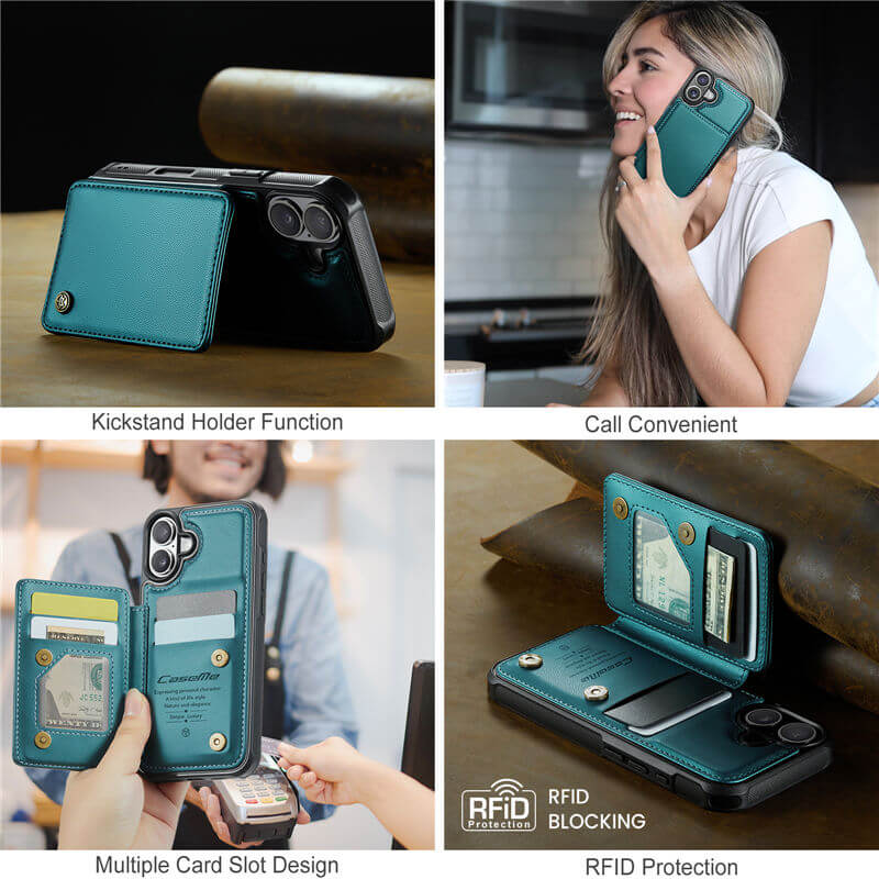 CaseMe iPhone 17 Pro RFID Blocking Card Holder Case