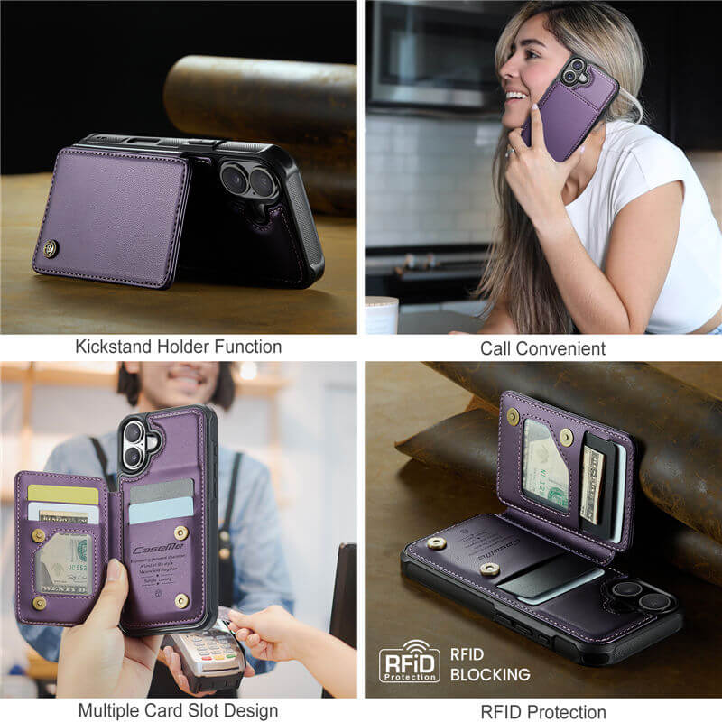 CaseMe iPhone 17 Pro Max RFID Blocking Card Holder Case