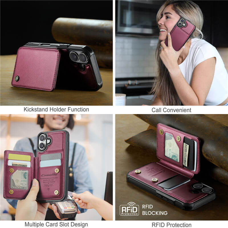 CaseMe iPhone 17 Pro Max RFID Blocking Card Holder Case