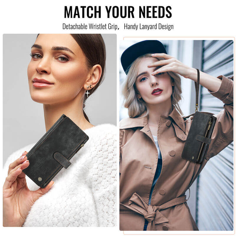 CaseMe iPhone 17 Wallet Case with Wrist Strap