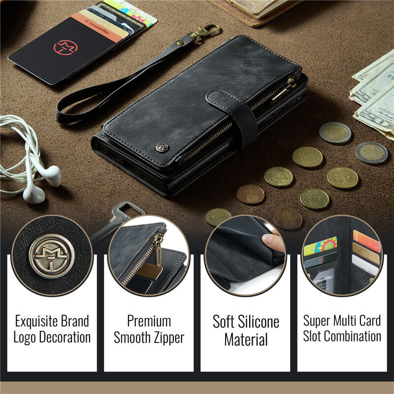 CaseMe iPhone 17 Wallet Case with Wrist Strap