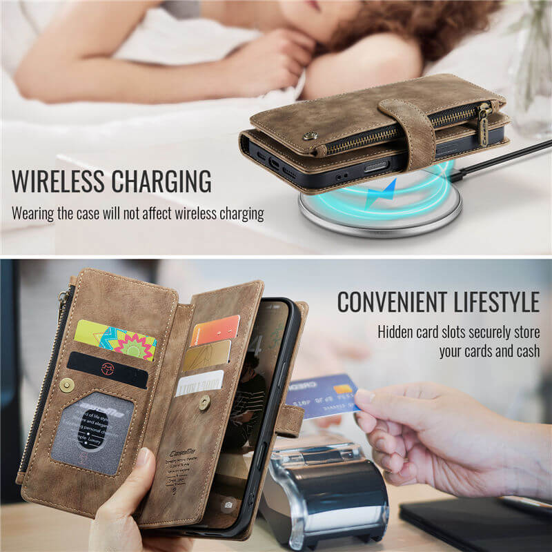 CaseMe iPhone 17 Wallet Case with Wrist Strap