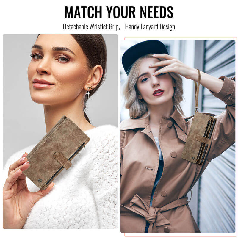 CaseMe iPhone 17 Wallet Case with Wrist Strap