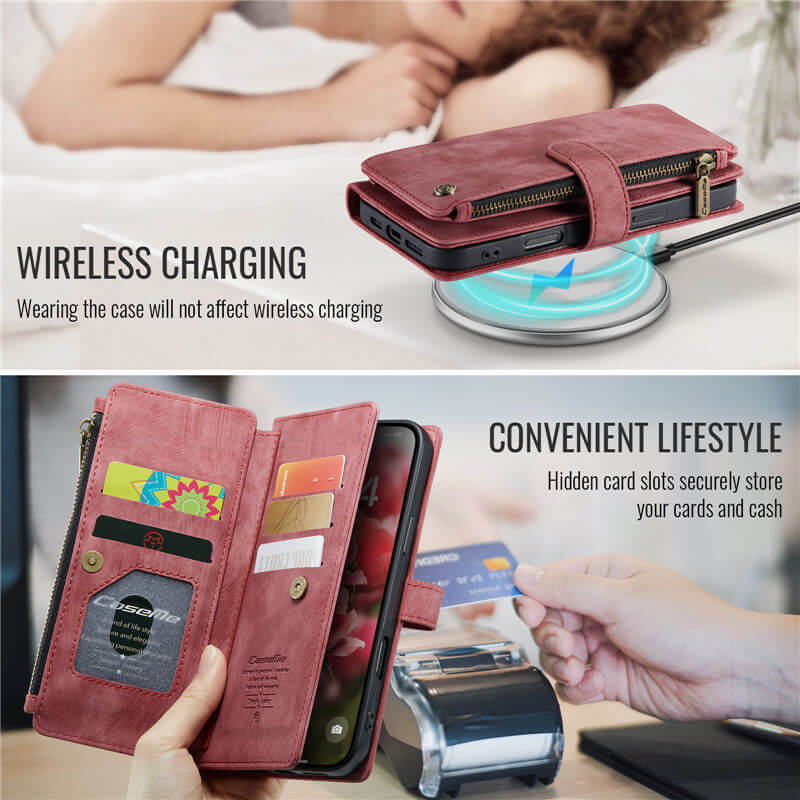 CaseMe iPhone 17 Wallet Case with Wrist Strap