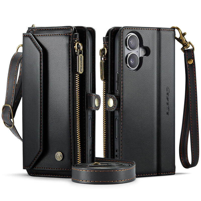 CaseMe iPhone 17 Wallet RFID Blocking Crossbody Phone Case