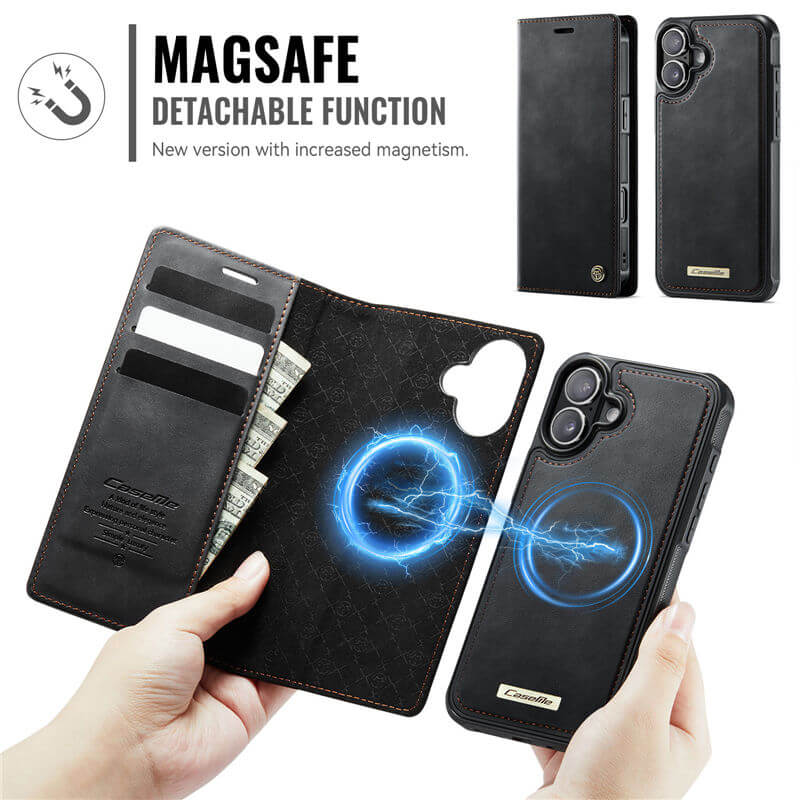 CaseMe iPhone 17 2-in-1 Magnetic Wallet Case
