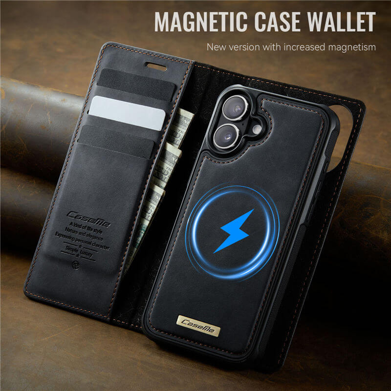 CaseMe iPhone 17 2-in-1 Magnetic Wallet Case