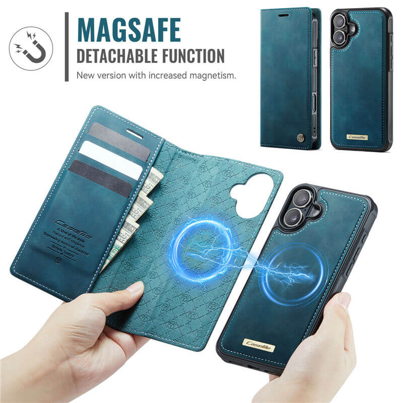 CaseMe iPhone 17 2-in-1 Magnetic Wallet Case