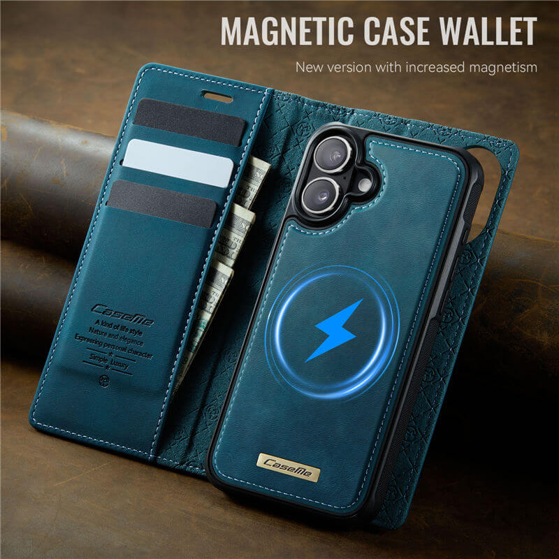 CaseMe iPhone 17 2-in-1 Magnetic Wallet Case
