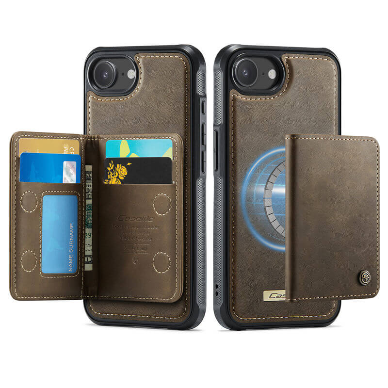 CaseMe iPhone 16e 2-in-1 Detachable Magnetic Wallet Case