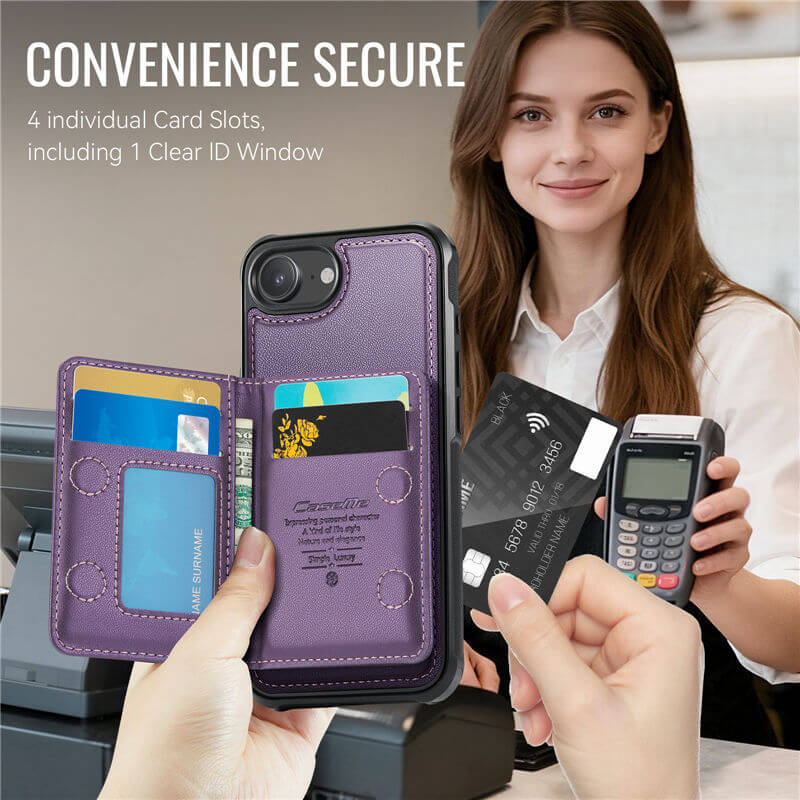 CaseMe iPhone 17e 2-in-1 Detachable Magnetic Wallet Case