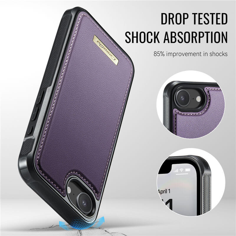 CaseMe iPhone 17e 2-in-1 Detachable Magnetic Wallet Case