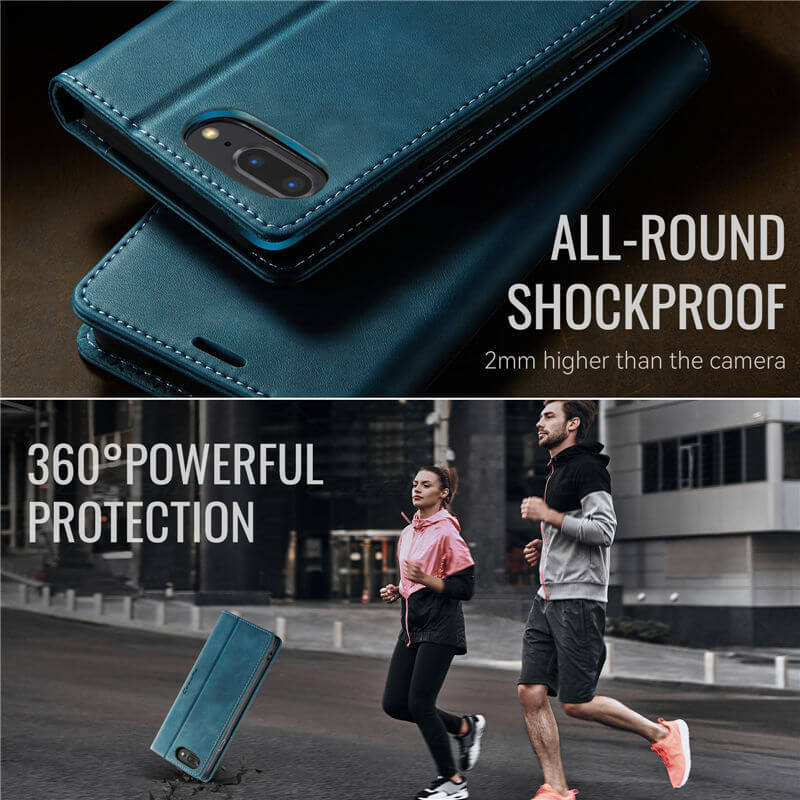 CaseMe iPhone 7 Plus/8 Plus Magnetic Wallet Case with RFID Blocking