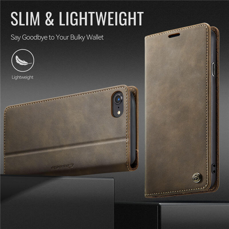CaseMe iPhone 7/8/SE 2020/SE 2022 Magnetic Wallet Case with RFID Blocking