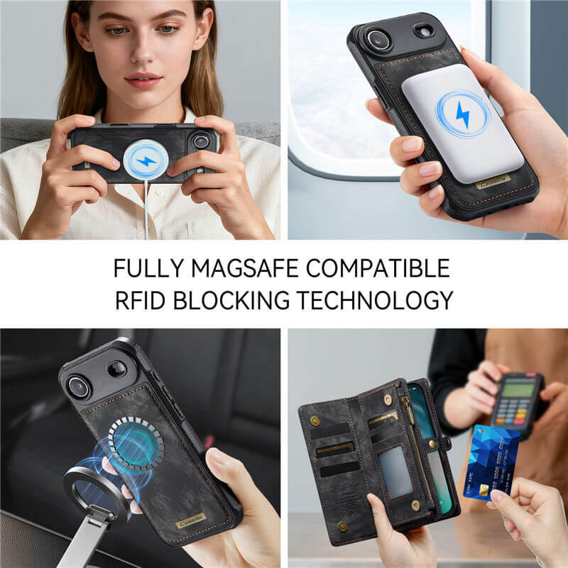 CaseMe iPhone Air 2-in-1 Magnetic RFID Wallet Case