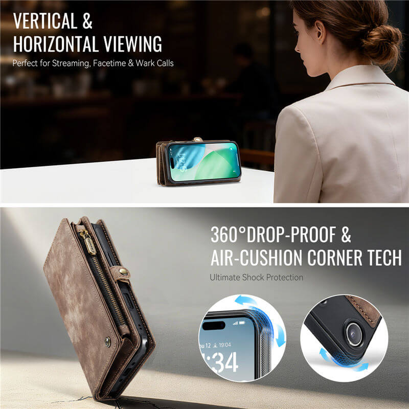 CaseMe iPhone Air 2-in-1 Magnetic RFID Wallet Case