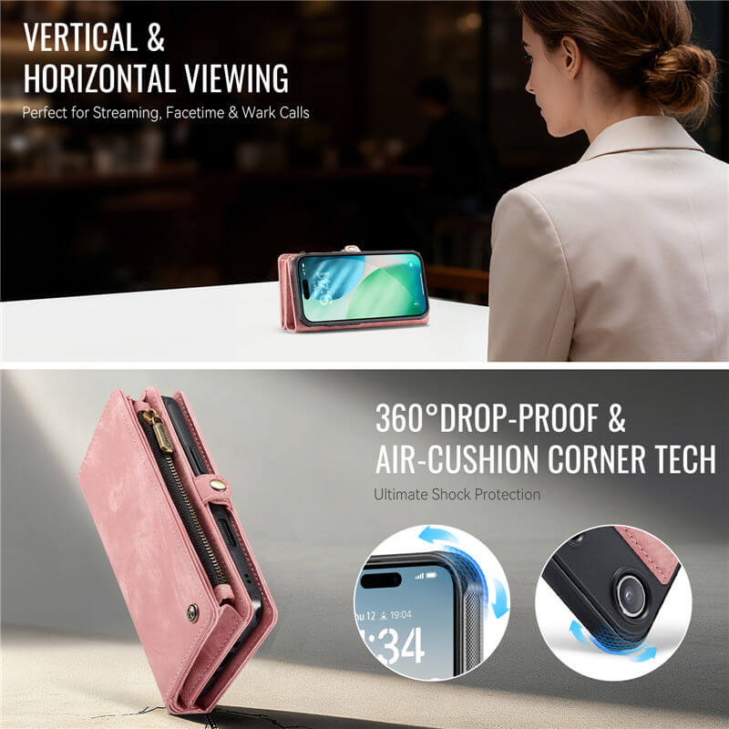 CaseMe iPhone Air 2-in-1 Magnetic RFID Wallet Case