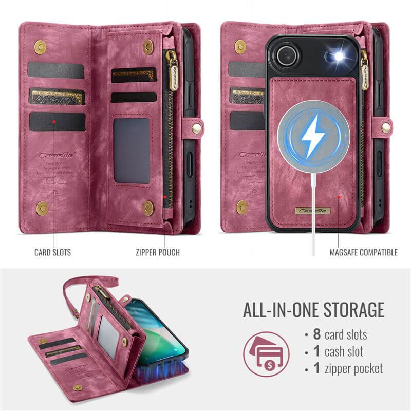 CaseMe iPhone Air 2-in-1 Magnetic RFID Wallet Case