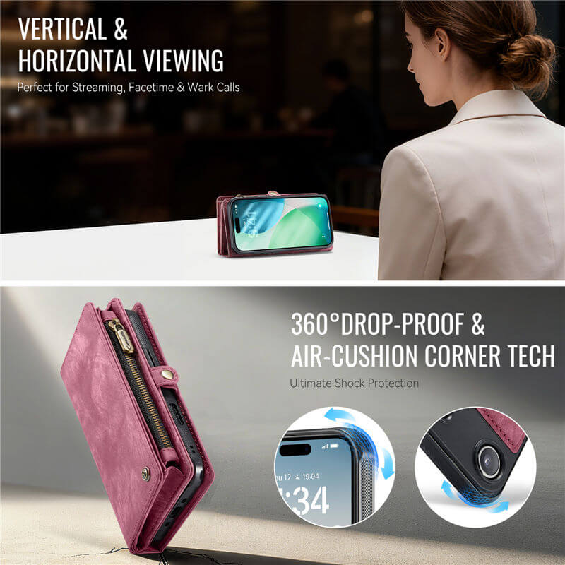 CaseMe iPhone Air 2-in-1 Magnetic RFID Wallet Case