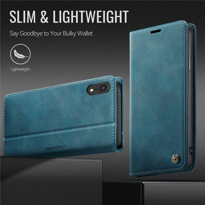 CaseMe iPhone XR Magnetic Wallet Case with RFID Blocking