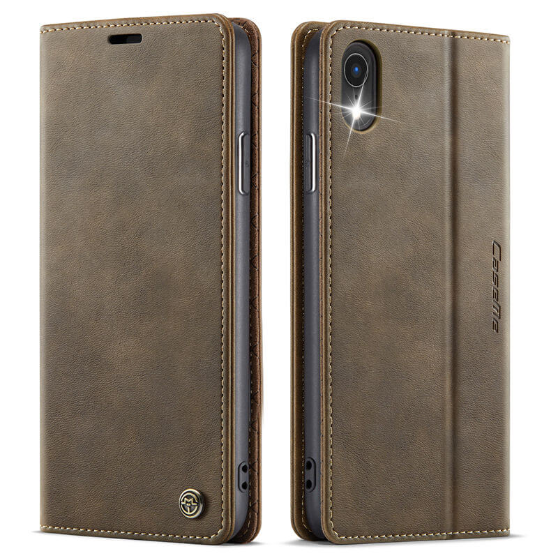 CaseMe iPhone XR Magnetic Wallet Case with RFID Blocking