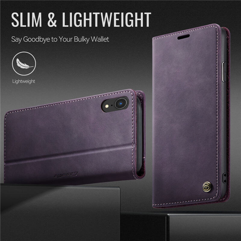 CaseMe iPhone XR Magnetic Wallet Case with RFID Blocking
