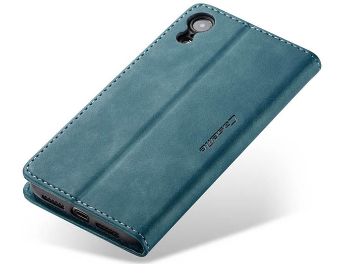 CaseMe iPhone XR Retro Wallet Kickstand Magnetic Flip Leather Case